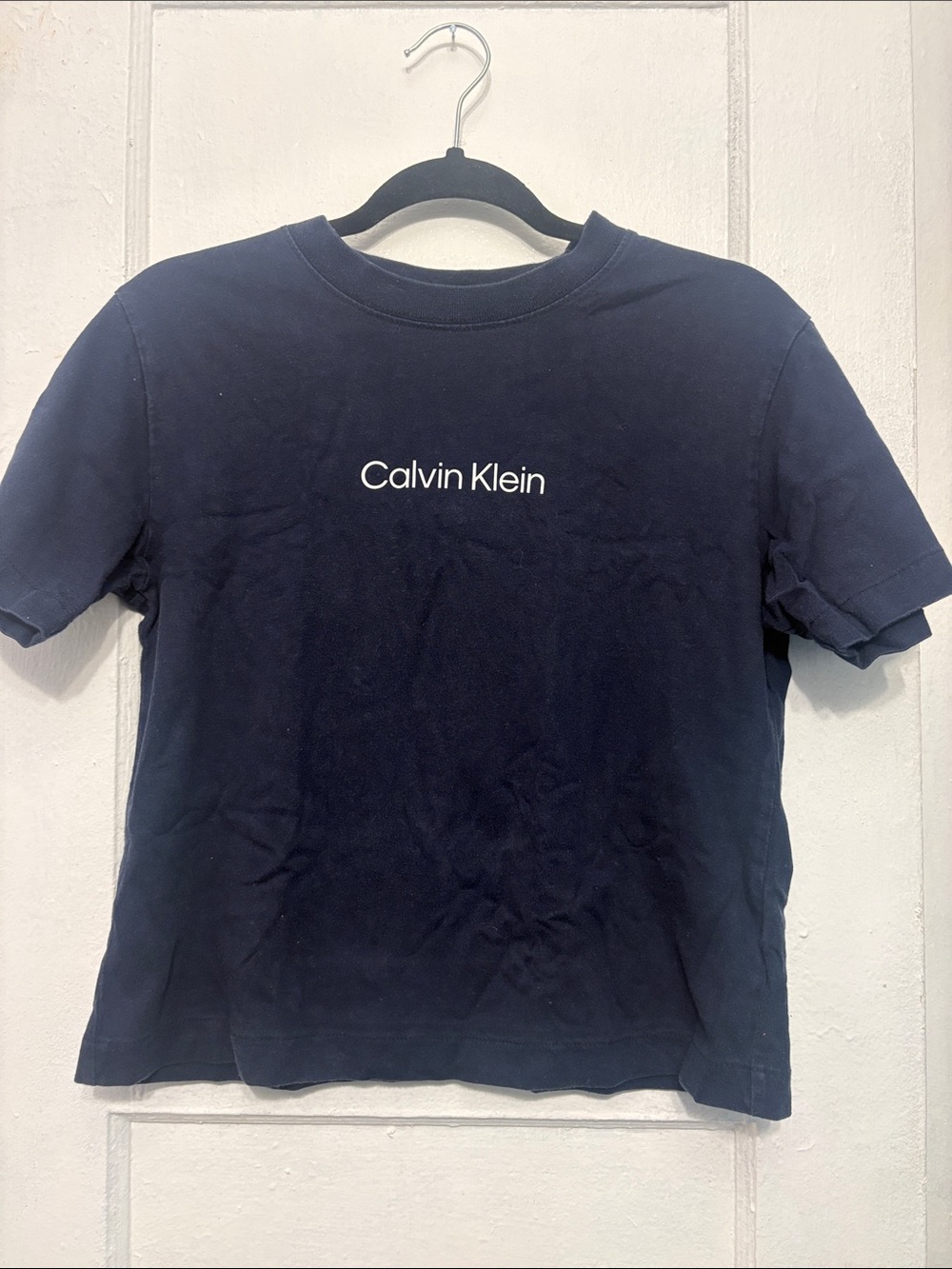 Calvin Klein Navy Blue Logo Short Sleeve T-Shirt